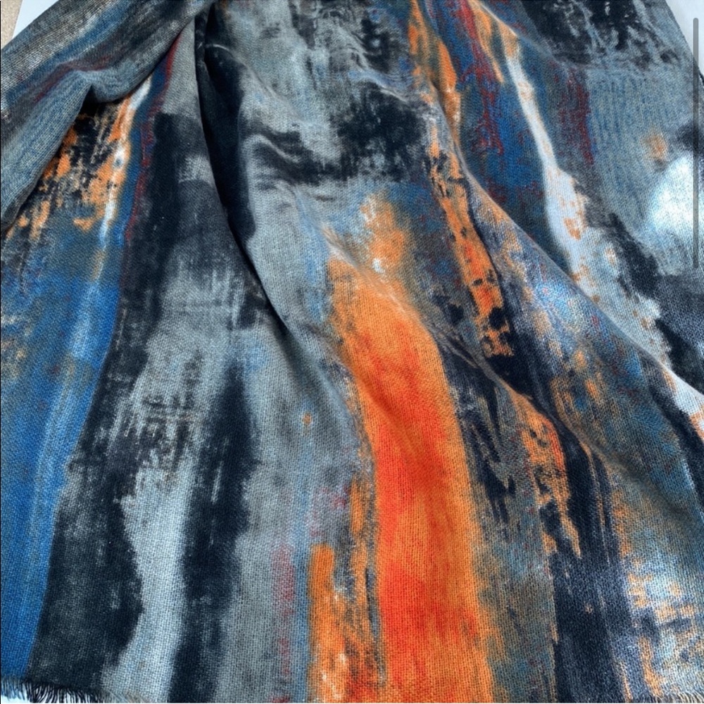 Lulla collection by Bindya watercolor print oversized wrap scarf